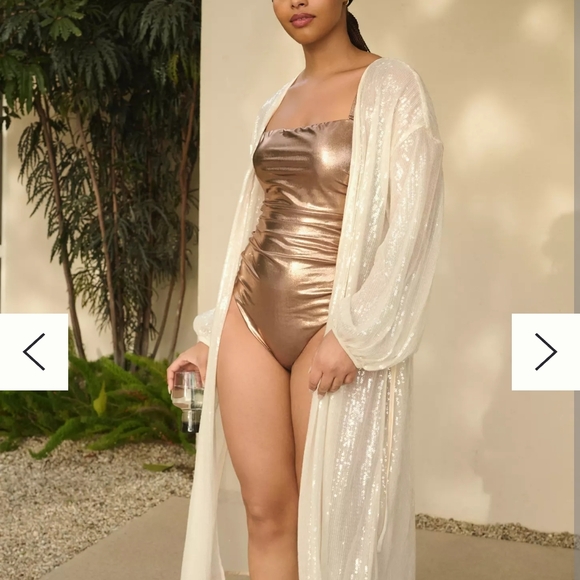 Hutch Cream Sheer Swim Coverup - Picture 3 of 10